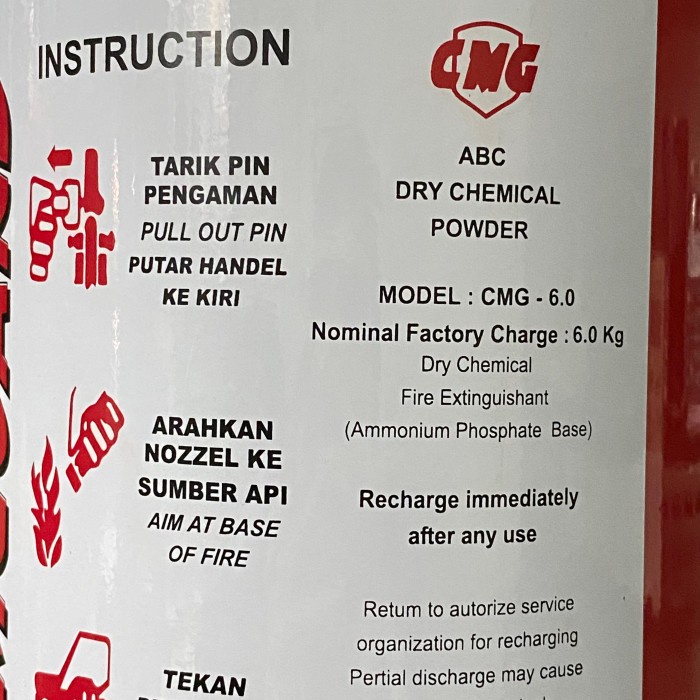 [ernamarket] - Tabung pemadam 6 kg apar 6 kg chemguard apar ABC powder