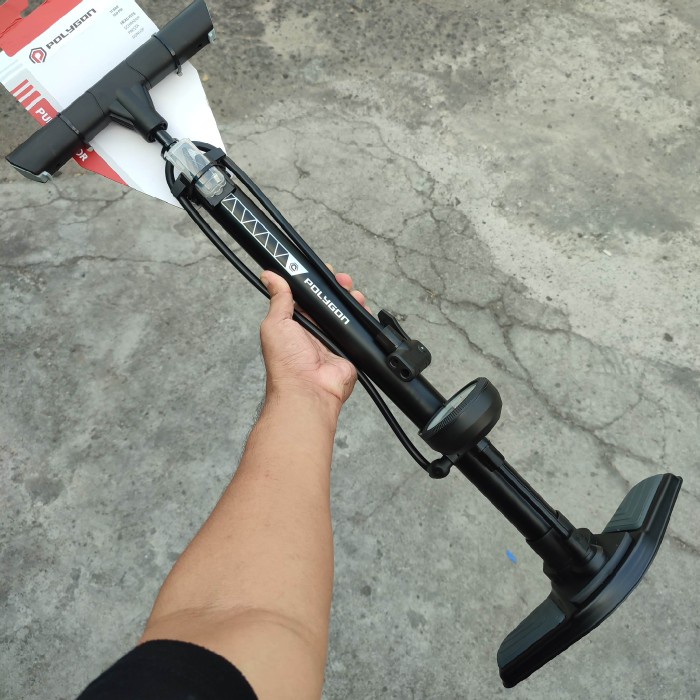 JTTOP" POMPA POLYGON STX STEEL PUMP 160 PSI POMPA ANGIN SEPEDA BOLA MOTOR