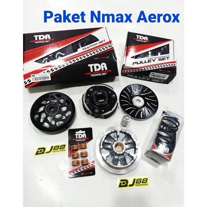 Paket Kirian Tdr Nmax Aerox Kampas Ganda Pulley Set Roller Per Cvt