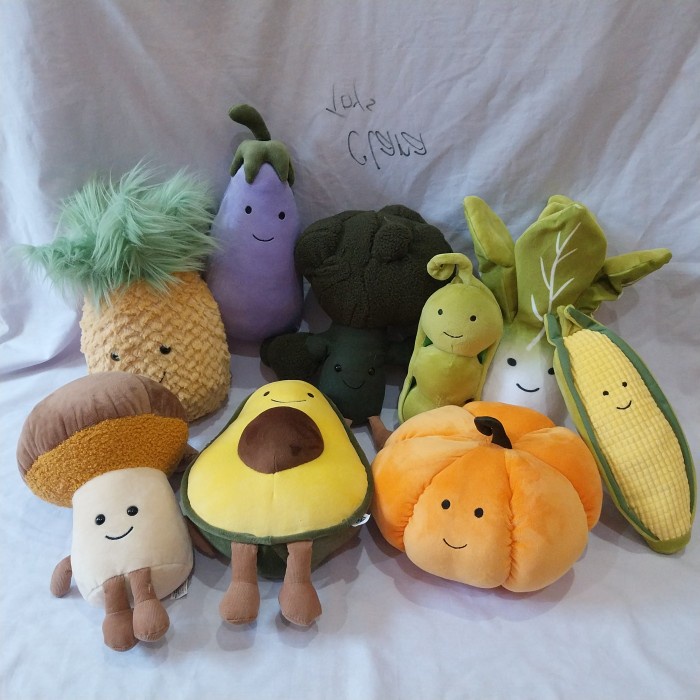Boneka Buah Sayur Boneka Sayuran Buah Buahan Vegetables Koleksi Edukasi Anak Plush Toys Best Seller