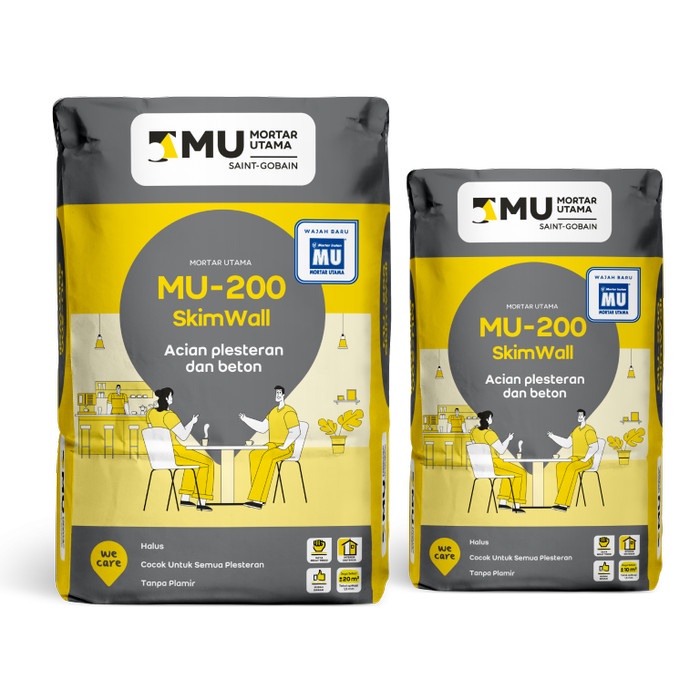 BahanBangunan- SEMEN MU 200 SKIM COAT ACIAN PLESTER DAN BETON 20 KG MU200 SKIMCOAT