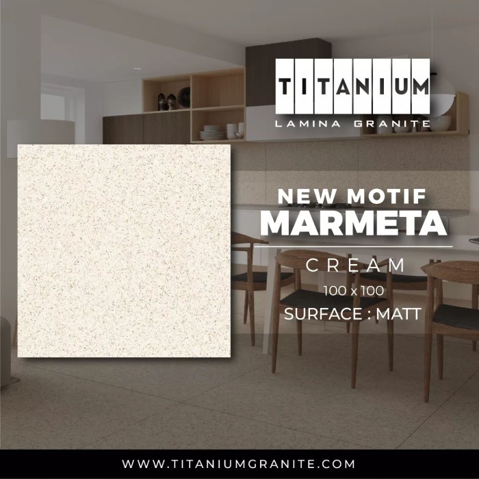 Granit Titanium Granite - MARMETA CREAM - MATT - 100X100 - 1ST GRADE