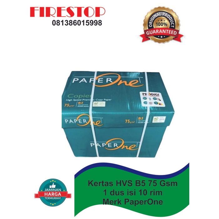 

Ready Stock Kertas Hvs B5 75Gsm Paperone 1 Dus Packing Aman