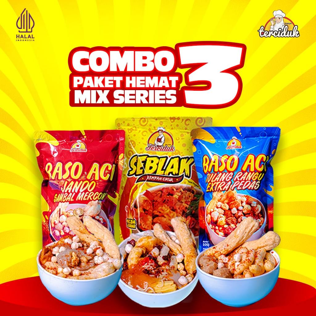 

Paket Bundling Hemat 3 Bungkus [Baso Aci Pedas Jando + Baso Aci Tulang Rangu + Seblak Kuah Cikur]