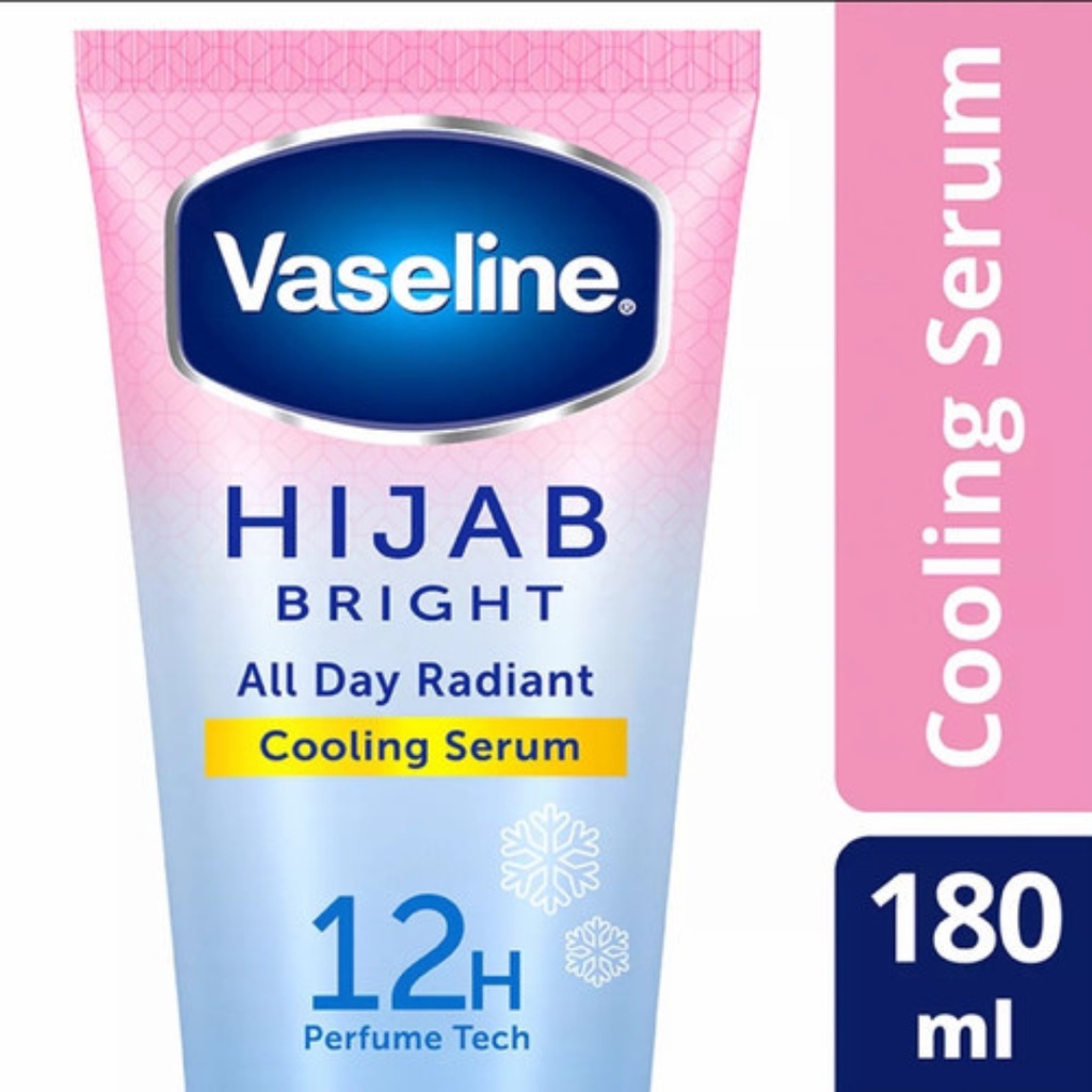 Vaseline Hijab Bright All Day Radiant Cooling Serum Hand Body Lotion 180 ml