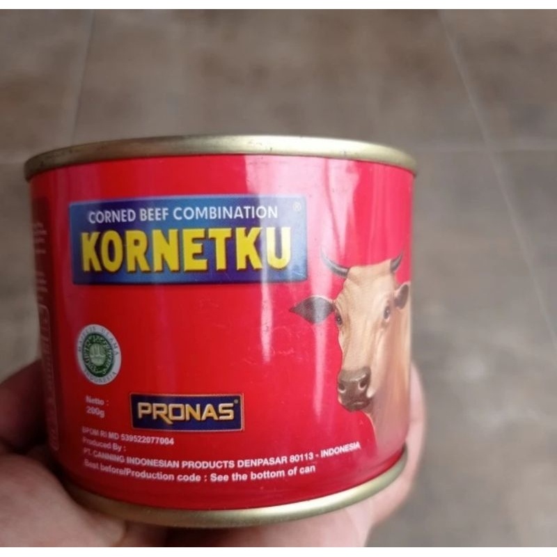 

MOOJOK-kornet daging sapi KORNETKU kaleng 200gr murah frozen food bandung