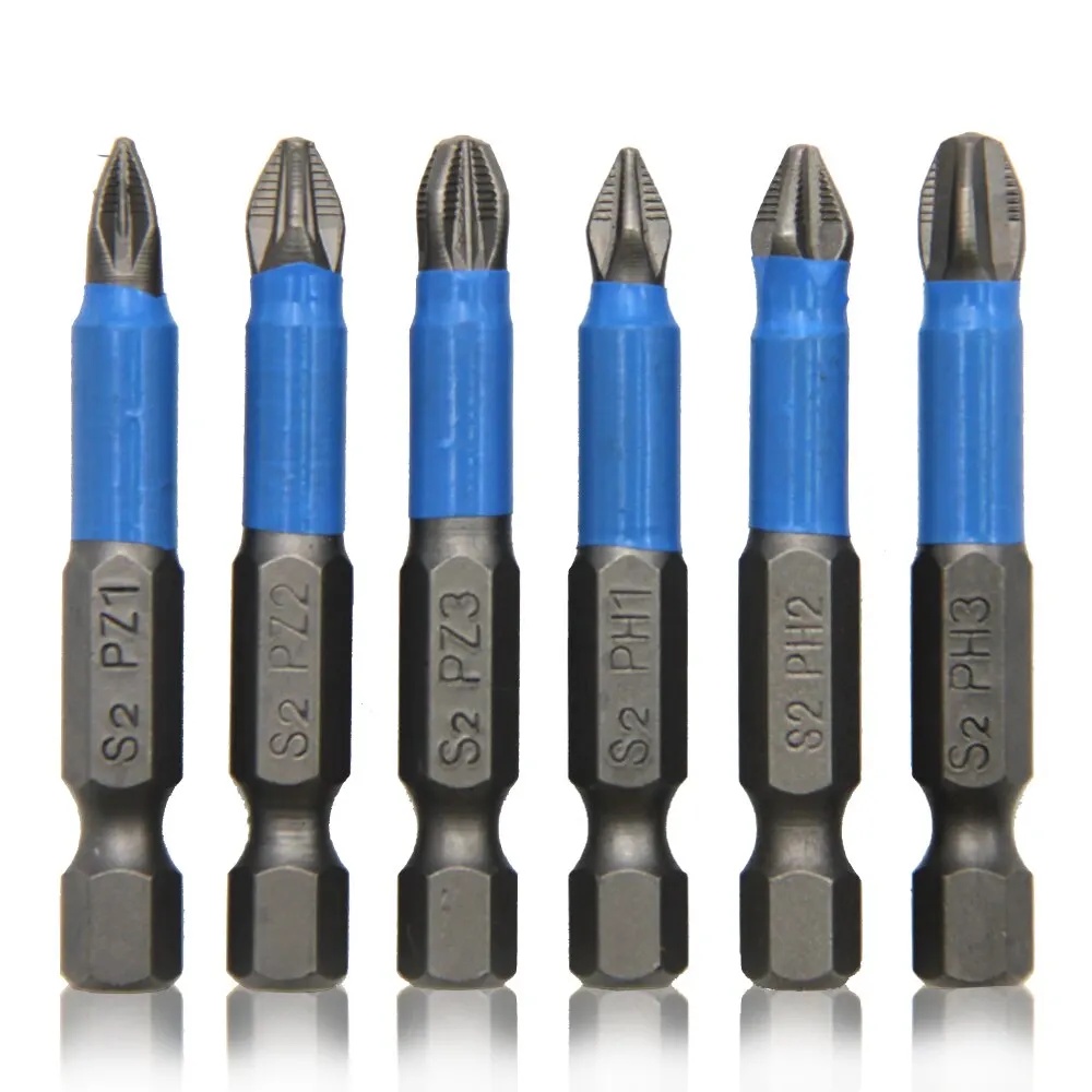 6PCS Hexagonal Handle Anti Skid Electric Screwdriver Woodworking Cross Screwdriver Set PH1 PH2 PH3 P