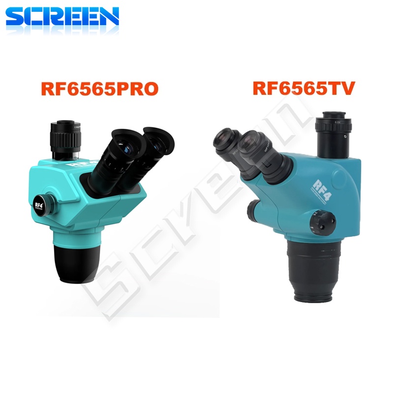 RF4 Trinocular 6.5-65X Zoom RF6565PRO RF6565TV Microscope Head Synchronous Zoom Lens Apply To Stereo