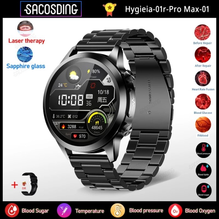 ECG+PPG Smartwatch Blood Sugar Blood lipids Blood Pressure Body