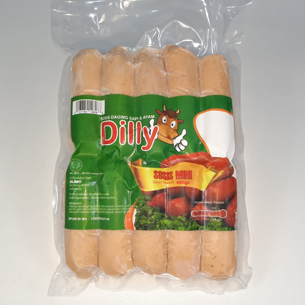 

DILLY SOSIS GORENG MINI 500 GR ISI 12 PCS BEEF SAPI DILY DILI SAUSAGES