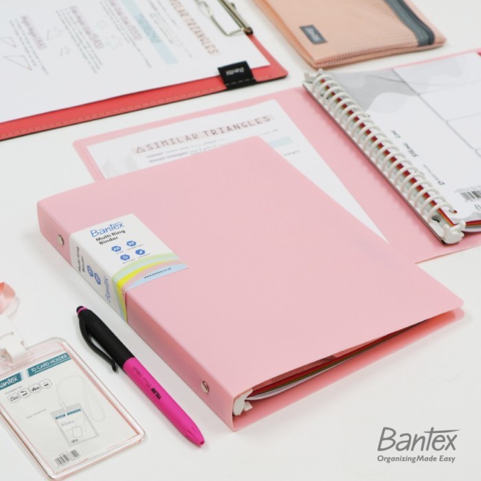 

[tmr] - Bantex B5 Pastel Trendy Multi Ring Binder 26 Hole #3126