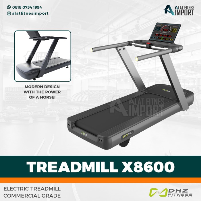 DHZ Fitness Treadmill Electric X8600 Treadmill Listrik Auto Incline