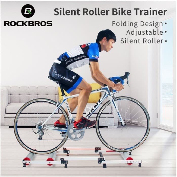Bike Trainer Roller Sepeda Foldable Bike Roller Premium Rockbros