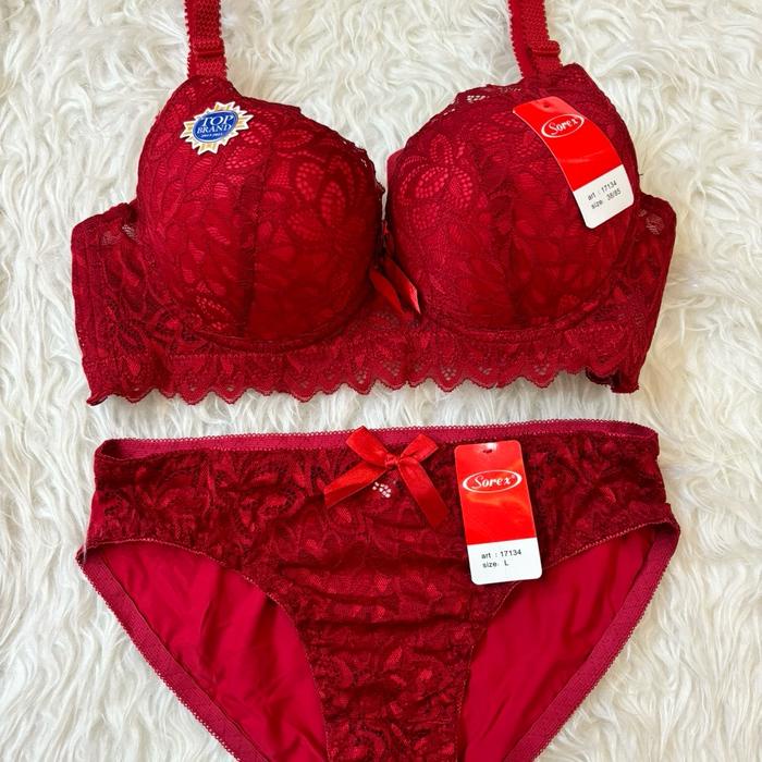 ready stok set bra cd sorex renda bh stelan kawat wanita hantaran premium nyaman original