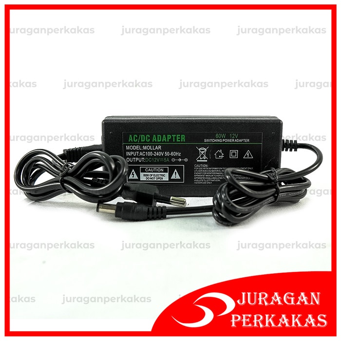 WW- ADAPTOR AC 12V 5A CCTV DVR SPRAYER AIR POMPA ANGIN DC 12 VOLT 5 AMPERE