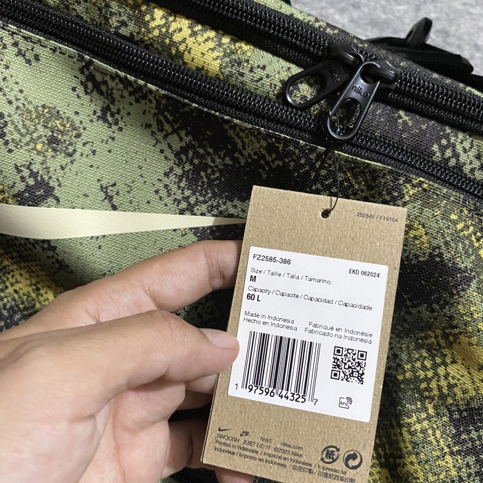 ready stok tas nike duffle bag 60l original resmi gym travel bag original