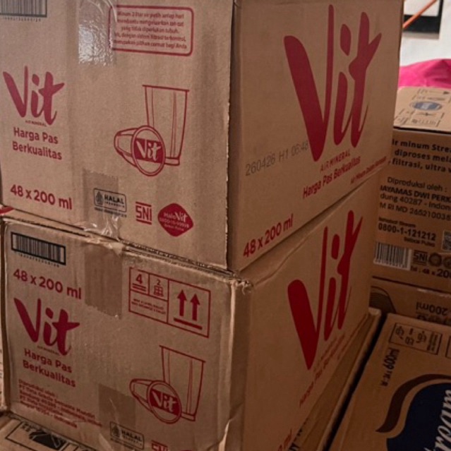 

RD - VIT Cup 200 ML 1 Dus - Isi 48 x 200 ML - Air Minum Mineral Cup