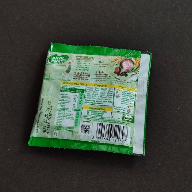 

Milo activ-go susu coklat renceng 22grm x 10 bks Exp PANJANG