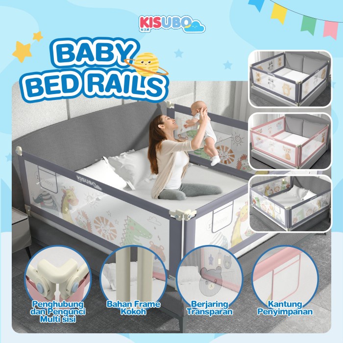 KISUBO Baby Bed Rails Safe Pagar Pengaman Kasur