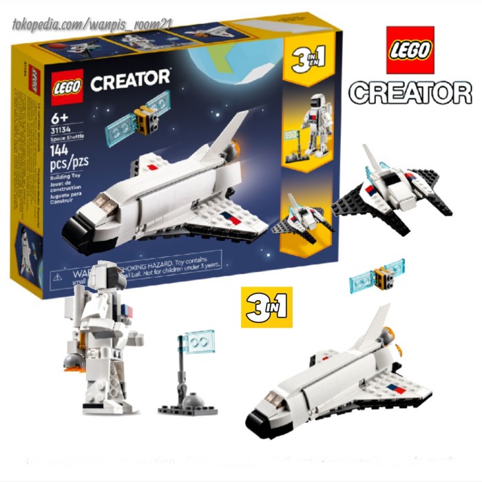 Product Laris Lego Creator 31134 Space Shuttle - Lego Pesawat Luar Angkasa Astronot