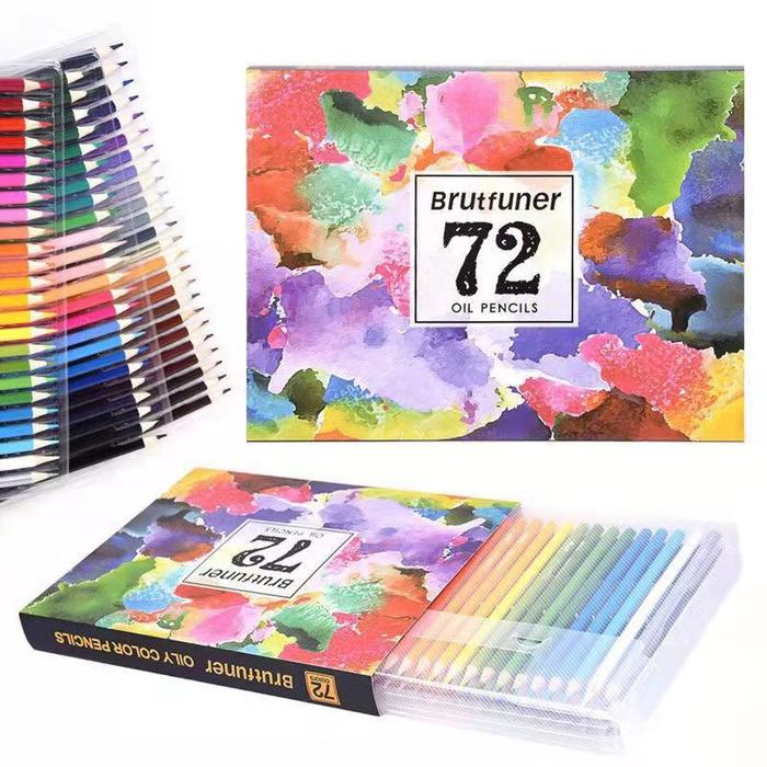 

Brutfuner Pencil Warna/ Oil Base Pencil Artist Color Pencil Set 72 Terbaru