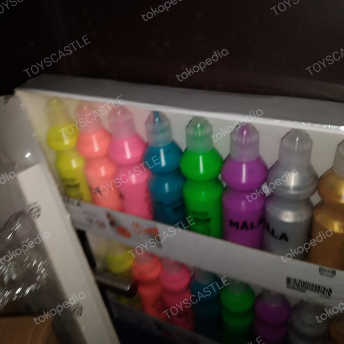 

Cat Neon Glitter Terang Diy Kreasi Mewarnai Anak Cat Warna 8 Botol Blink Blink Promo