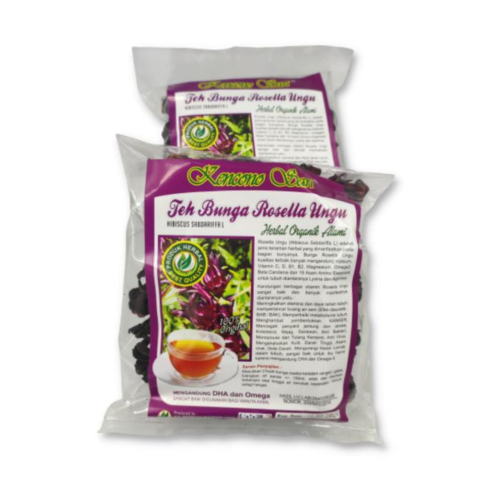 

[ Paket 2 Pcs ] Teh Bunga Rosella Ungu Rosela Kencono Sari Herbal Air Asam Tea Promo
