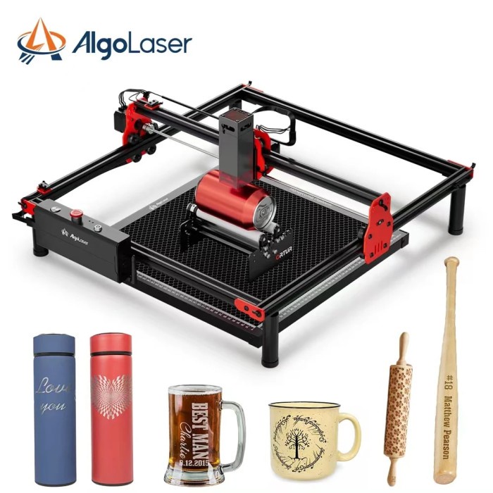 A oalaser Desktop Laser Engraver Y-axis Rotary Roller Engraving