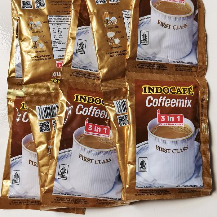 

100Pcs Indocafe Coffemix - Bubuk Kopi Hitam - Coffee Air Instan Robusta Promo