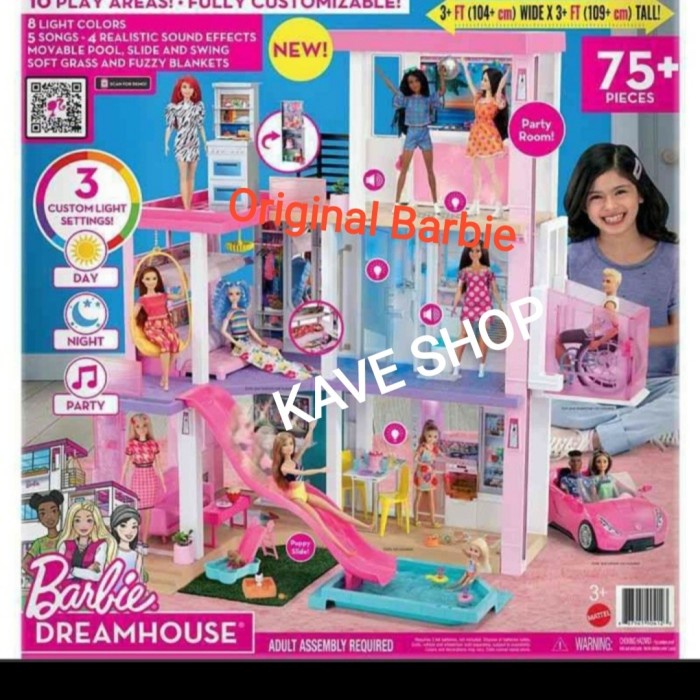 Rumah Boneka Barbie Dreamhouse 3 lantai - Original BARBIE MATTEL - NEW