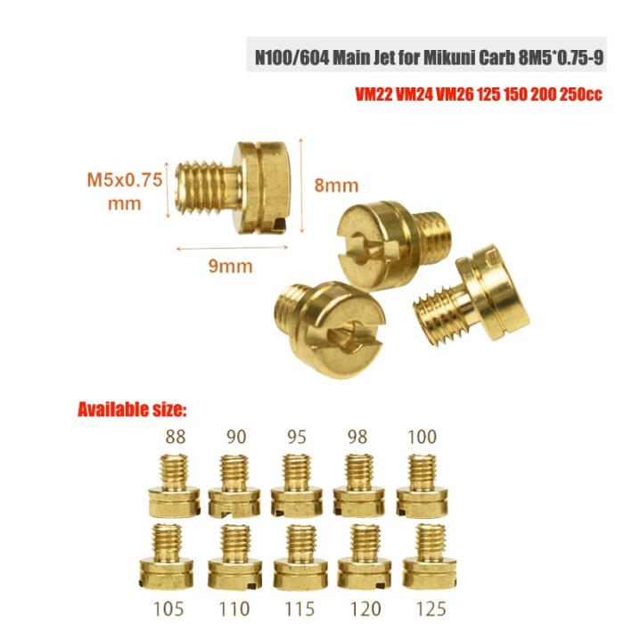 Carburetor Nozzle Main Jet For Mikuni VM22 VM24 VM26 Molkt Carburador