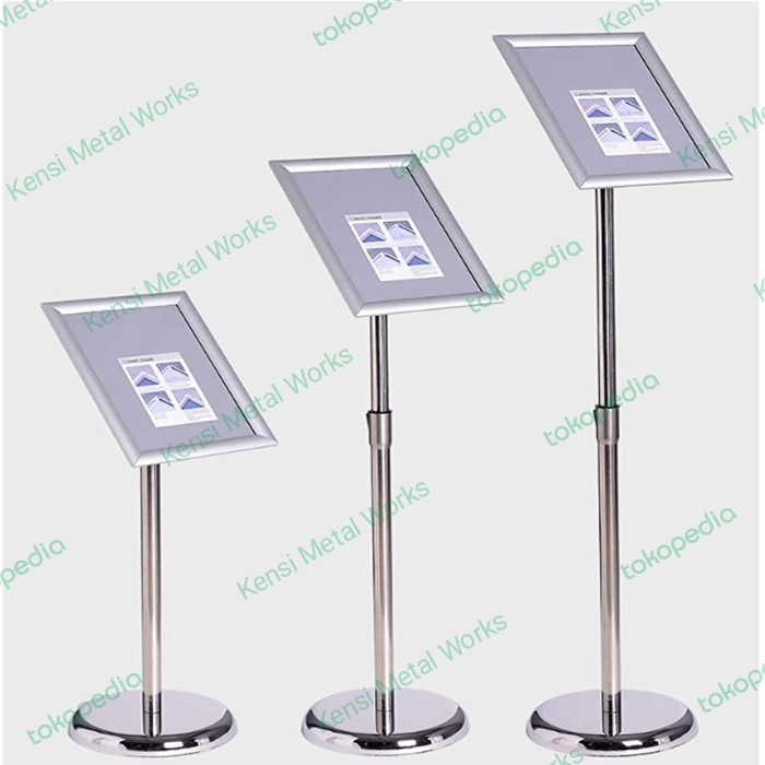 

BARANG TERLARIS KENSI Adjustable Standing Menu Frame Sign Holder Display A3 A4 GOLD