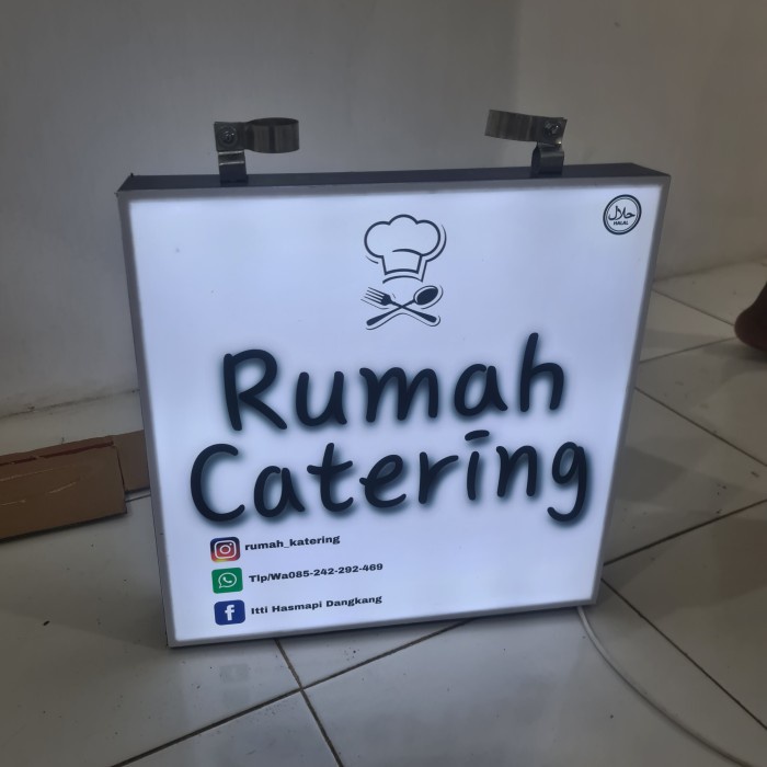 

BARANG TERLARIS Neon Box acrylic 2 sisi ukuran 60cm x 60cm