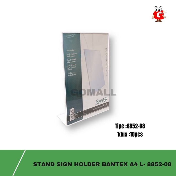 

BARANG TERLARIS Stand Sign Holder Bantex A4 L / Bantex Slanted Sign Holder A4