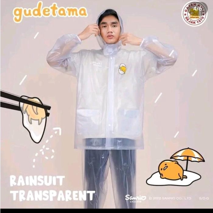 Rzs - (Cod) Jas Hujan Elephant Brand Gudetama Series