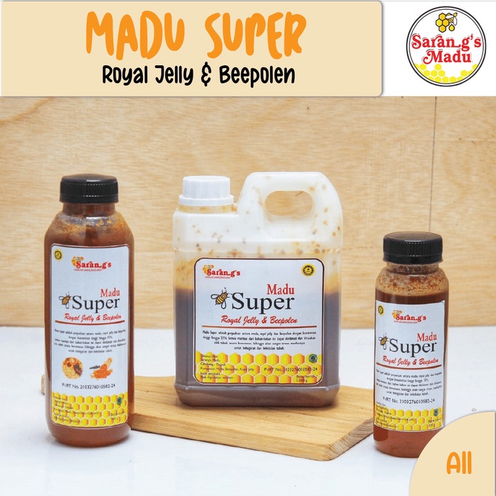 

BARANG TERLARIS Madu Super 4in1, 1,5Kg Madu+Royal Jelly+Bee Pollen+Propolis