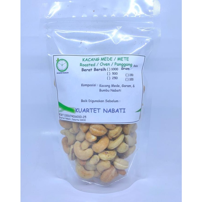 

250gr Roasted Kacang Mede Utuh Size Sedang - Besar I Besar - Jumbo Mete Sulawesi - Oven - Cashew -