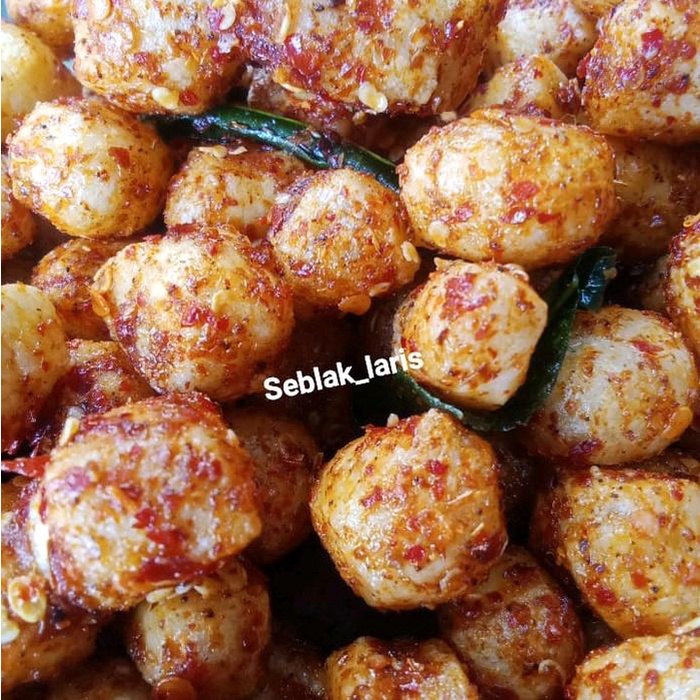 

peromo 1kg seblak cimol kering keriuk rasa pedas daun jeruk