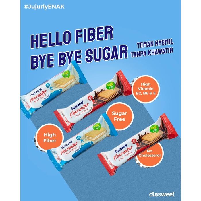 

Diasweet Fiberwafer 180 gr - Tinggi Serat Bebas Gula