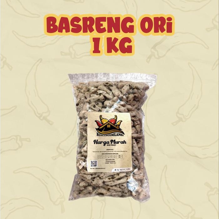 

BASRENG ORIGINAL DAUN JERUK 1000 GR Food Snacks Camilan Keripik