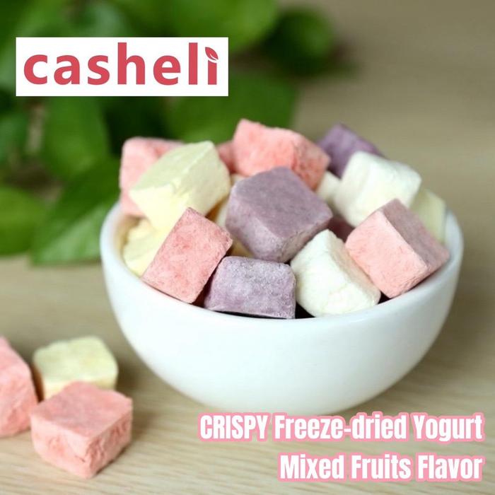 

casheli Yogurt Crispy Freeze-dried Yogurt Mix Fruit Flavor Snacks Food Camilan Yoghurt Yoghurt
