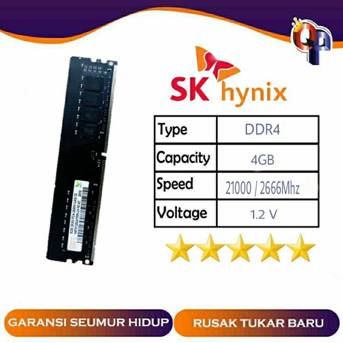 Memory Ram Hynix DDR4 4GB