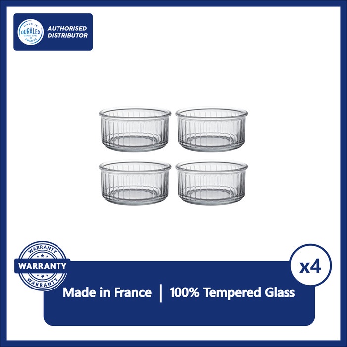 Duralex Mangkuk Kaca Oven Ramekin Microwave Glass Bowl 10cm 240mL