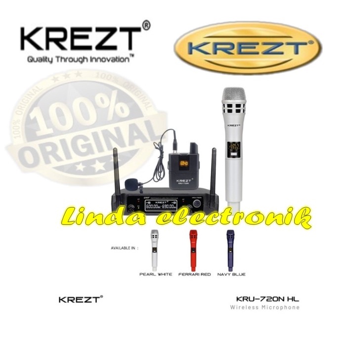 mic wireless krezt kru 720n HL / kru720n / kru 720 n 3 warna original