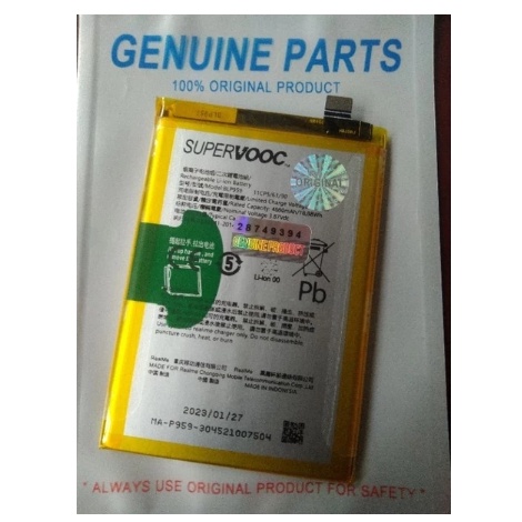Oppo Blp959 Blp-959 Original 100% Genuine Batu Batre Battery Baterai Oppo Reno 8T 4G Reno 8T 5G