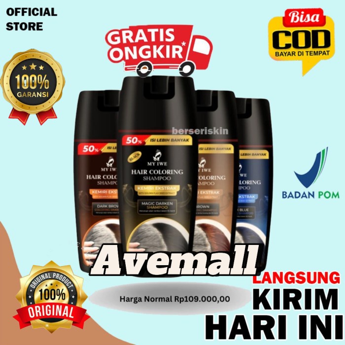 Myiwe Shampoo Penghilang Uban / Penghitam Rambut Uban Original Shampoo Uban My Iwe Shampoo Penghitam