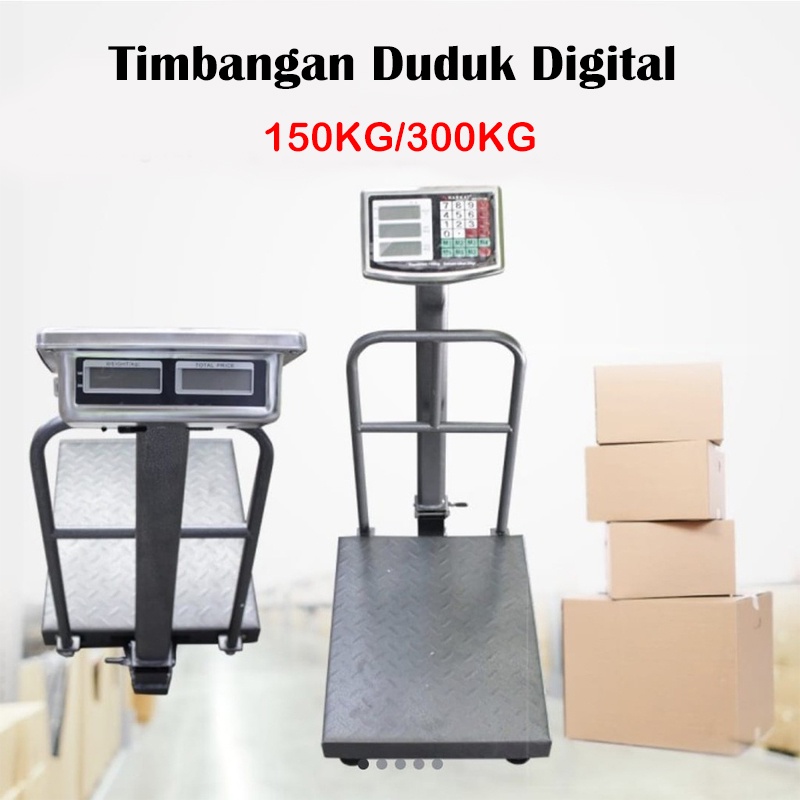 HJK Timbangan Duduk Digital Kapasitas 200KG & 150KG Electrik Platform Timbangan Buah, Timbangan
