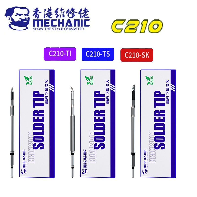 Mechanic C210 Soldering Iron Tips 210 Tips for T210-A T210-NA Sugon T26/T26D Soldering Handle Solder