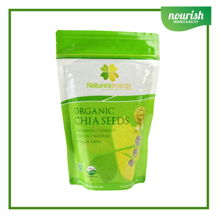 

SALE !!! NATURE'S ENERGY ORGANIC CHIA SEEDS 500GR READYY