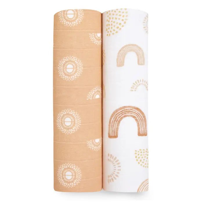 SALE  ADEN+ANAIS MUSLIN COTTON 2 PACK SWADDLE READYY